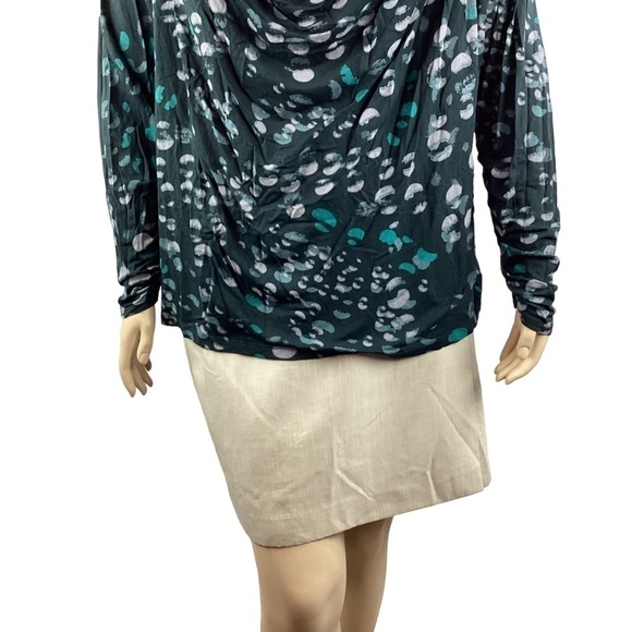 French Connection Top Size 2X Black Print Long Sleeve - Picture 3 of 7